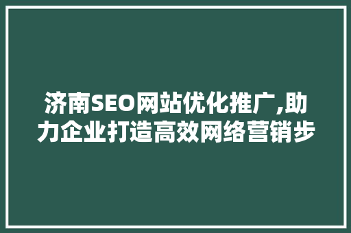 济南SEO网站优化推广,助力企业打造高效网络营销步骤  第1张