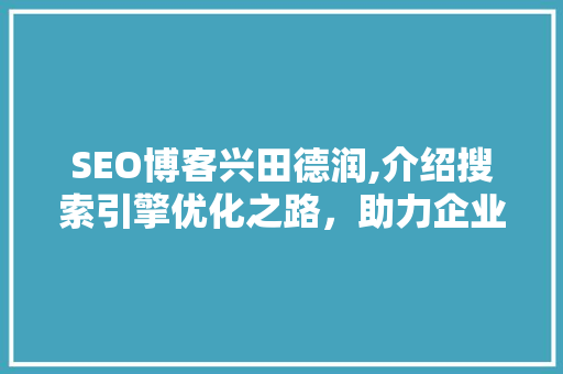 SEO博客兴田德润,介绍搜索引擎优化之路，助力企业互联网营销