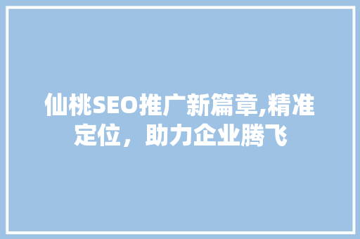 仙桃SEO推广新篇章,精准定位，助力企业腾飞