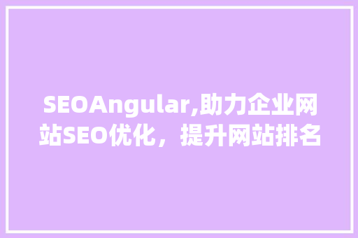 SEOAngular,助力企业网站SEO优化，提升网站排名的利器