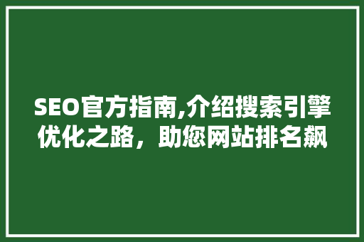 SEO官方指南,介绍搜索引擎优化之路，助您网站排名飙升！