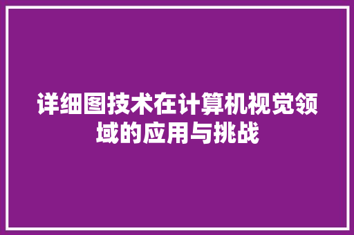 详细图技术在计算机视觉领域的应用与挑战