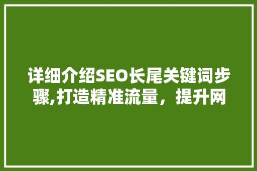 详细介绍SEO长尾关键词步骤,打造精准流量，提升网站排名