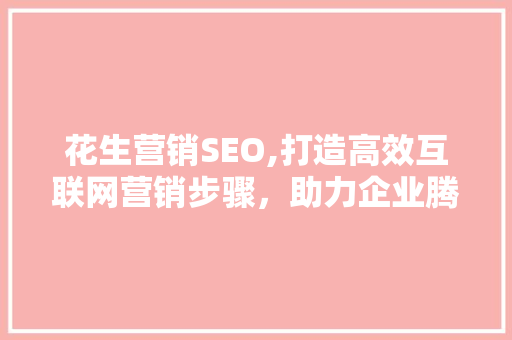 花生营销SEO,打造高效互联网营销步骤，助力企业腾飞