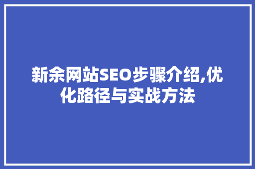 新余网站SEO步骤介绍,优化路径与实战方法