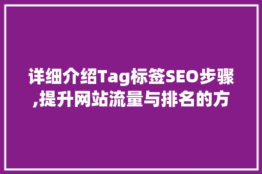 详细介绍Tag标签SEO步骤,提升网站流量与排名的方法
