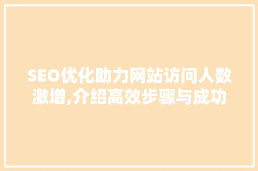 SEO优化助力网站访问人数激增,介绍高效步骤与成功例子