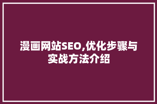 漫画网站SEO,优化步骤与实战方法介绍