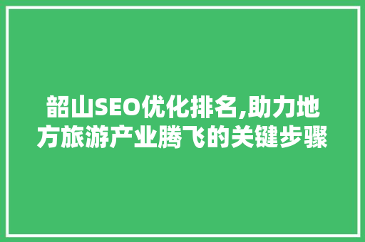 韶山SEO优化排名,助力地方旅游产业腾飞的关键步骤