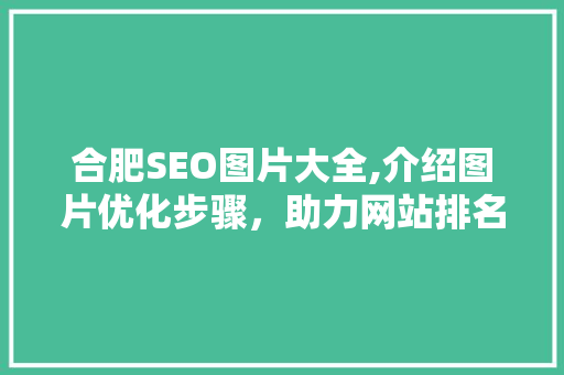 合肥SEO图片大全,介绍图片优化步骤，助力网站排名提升