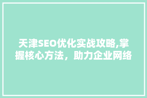 天津SEO优化实战攻略,掌握核心方法，助力企业网络营销