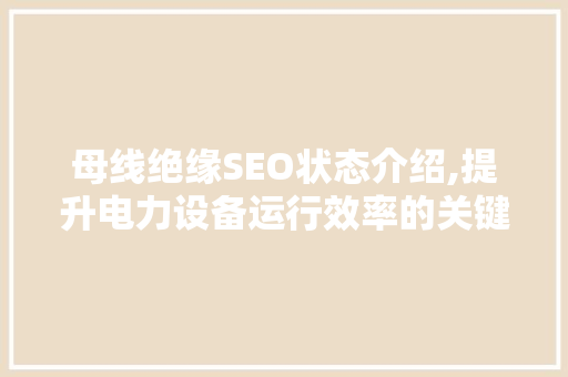 母线绝缘SEO状态介绍,提升电力设备运行效率的关键因素