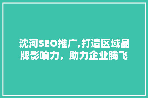 沈河SEO推广,打造区域品牌影响力，助力企业腾飞