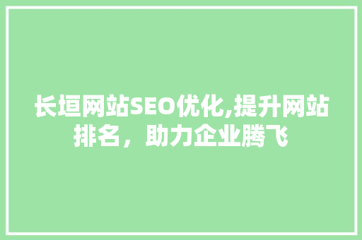 长垣网站SEO优化,提升网站排名，助力企业腾飞