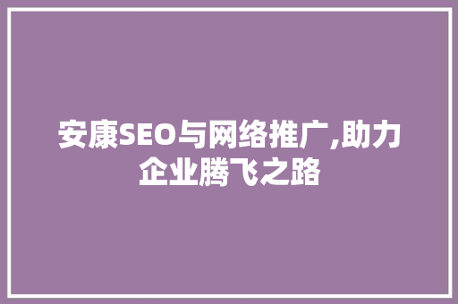 安康SEO与网络推广,助力企业腾飞之路