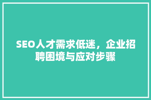SEO人才需求低迷，企业招聘困境与应对步骤