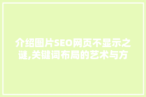 介绍图片SEO网页不显示之谜,关键词布局的艺术与方法