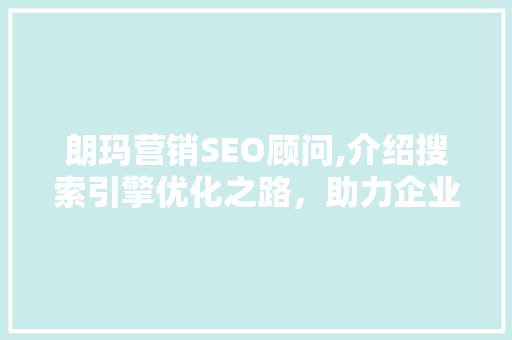 朗玛营销SEO顾问,介绍搜索引擎优化之路，助力企业网站提升流量与转化率  第1张