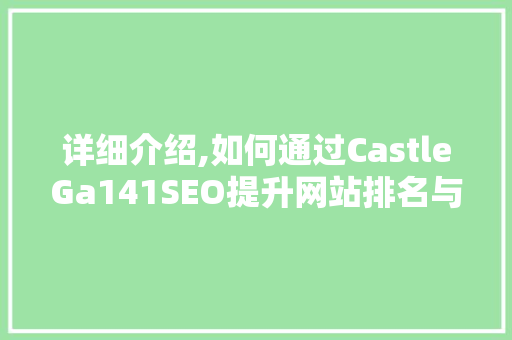 详细介绍,如何通过CastleGa141SEO提升网站排名与流量  第1张