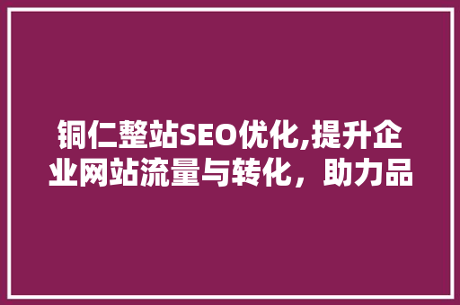 铜仁整站SEO优化,提升企业网站流量与转化，助力品牌腾飞