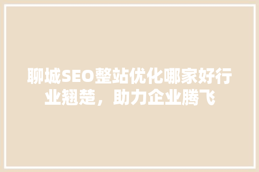聊城SEO整站优化哪家好行业翘楚，助力企业腾飞