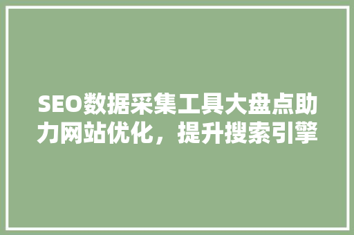 SEO数据采集工具大盘点助力网站优化，提升搜索引擎排名