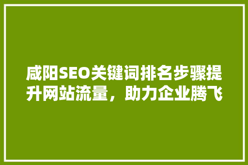 咸阳SEO关键词排名步骤提升网站流量，助力企业腾飞  第1张