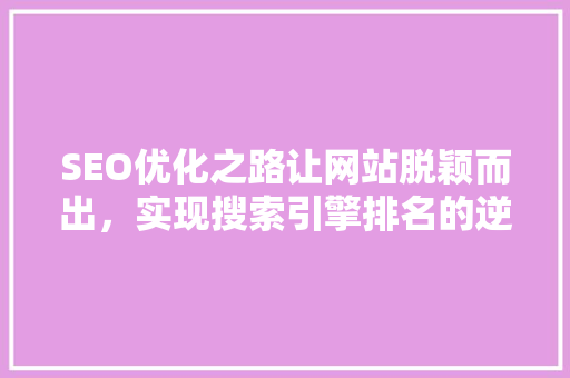 SEO优化之路让网站脱颖而出，实现搜索引擎排名的逆袭