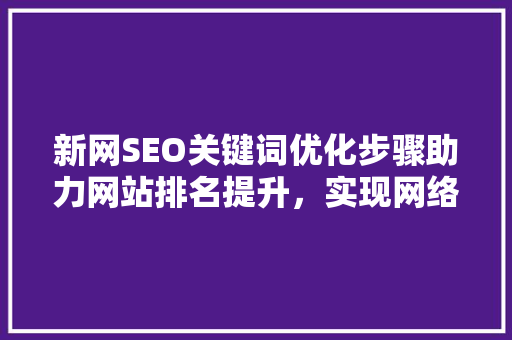 新网SEO关键词优化步骤助力网站排名提升，实现网络营销突破