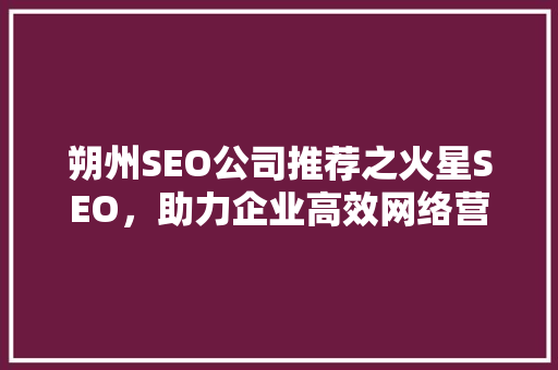 朔州SEO公司推荐之火星SEO，助力企业高效网络营销