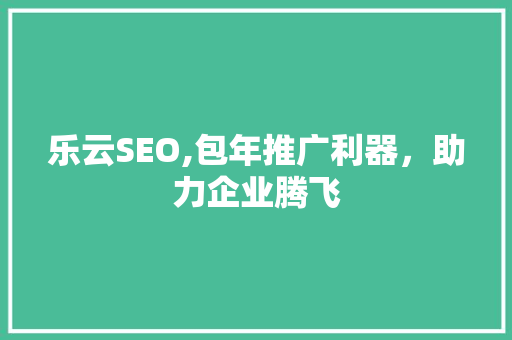 乐云SEO,包年推广利器，助力企业腾飞