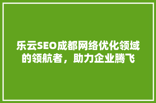 乐云SEO成都网络优化领域的领航者，助力企业腾飞