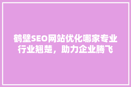 鹤壁SEO网站优化哪家专业行业翘楚，助力企业腾飞