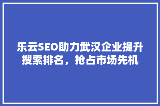 乐云SEO助力武汉企业提升搜索排名，抢占市场先机