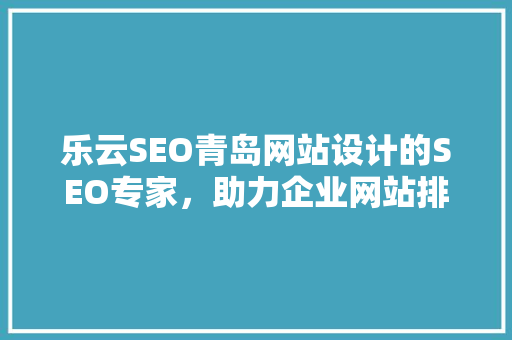 乐云SEO青岛网站设计的SEO专家，助力企业网站排名腾飞