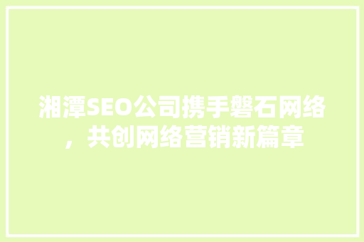 湘潭SEO公司携手磐石网络，共创网络营销新篇章  第1张