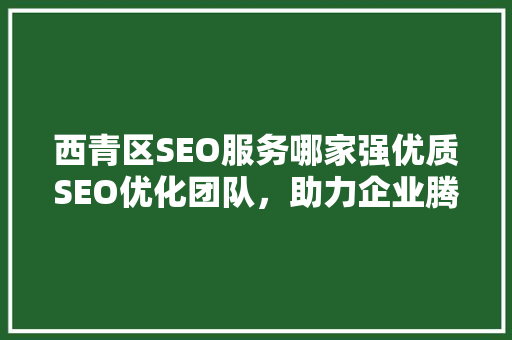西青区SEO服务哪家强优质SEO优化团队，助力企业腾飞