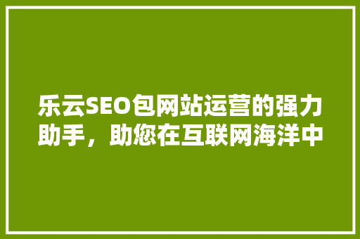 乐云SEO包网站运营的强力助手，助您在互联网海洋中乘风破浪  第1张