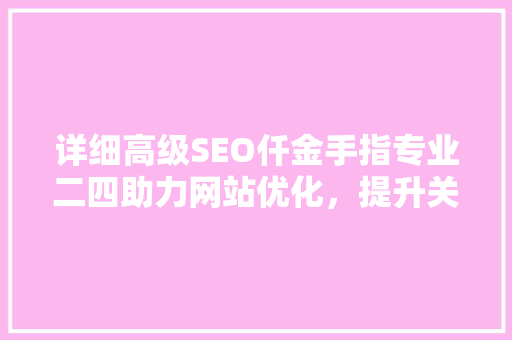 详细高级SEO仟金手指专业二四助力网站优化，提升关键词排名
