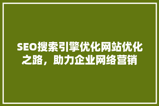 SEO搜索引擎优化网站优化之路，助力企业网络营销  第1张
