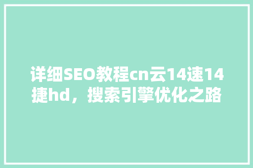 详细SEO教程cn云14速14捷hd，搜索引擎优化之路