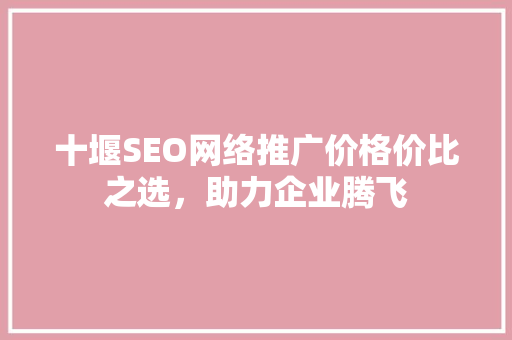十堰SEO网络推广价格价比之选，助力企业腾飞