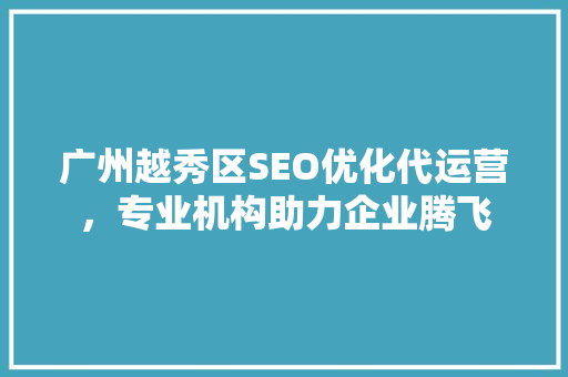 广州越秀区SEO优化代运营，专业机构助力企业腾飞  第1张