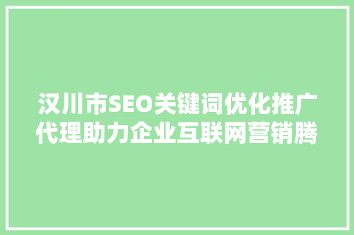 汉川市SEO关键词优化推广代理助力企业互联网营销腾飞