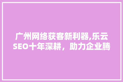 广州网络获客新利器,乐云SEO十年深耕，助力企业腾飞