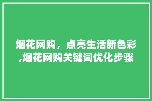 烟花网购，点亮生活新色彩,烟花网购关键词优化步骤_烟花网购关键词优化  第1张