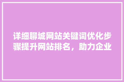 详细聊城网站关键词优化步骤提升网站排名，助力企业腾飞_聊城网站关键词优化方法
