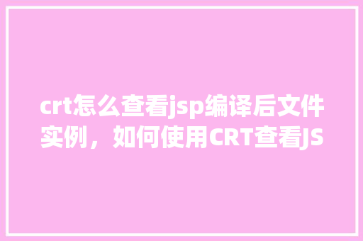 crt怎么查看jsp编译后文件实例，如何使用CRT查看JSP编译后的文件实例