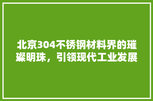 北京304不锈钢材料界的璀璨明珠，引领现代工业发展新潮流