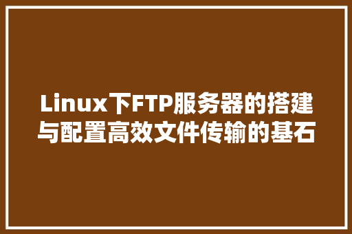 Linux下FTP服务器的搭建与配置高效文件传输的基石